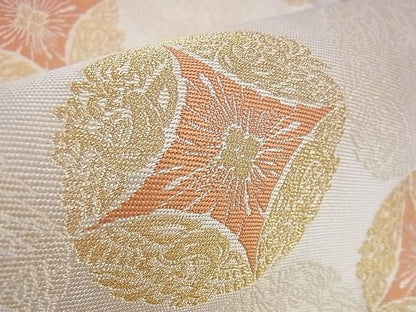 平和屋本店■極上　西陣最高峰・北尾織物匠　九寸名古屋帯　七宝菱文　金糸　ゑり善扱い　逸品　DZAA1086kh4 - 平和屋