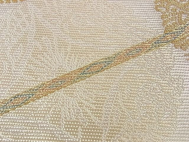 平和屋本店■極上　西陣最高峰・北尾織物匠　九寸名古屋帯　七宝菱文　金糸　ゑり善扱い　逸品　DZAA1086kh4 - 平和屋