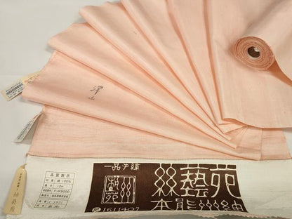 平和屋本店■能州紬　絲藝苑　上島洋山　反物　着尺　一斤染色　ますいわ屋扱い　証紙付き　上代38万　逸品　未使用　DZAA10870kh5