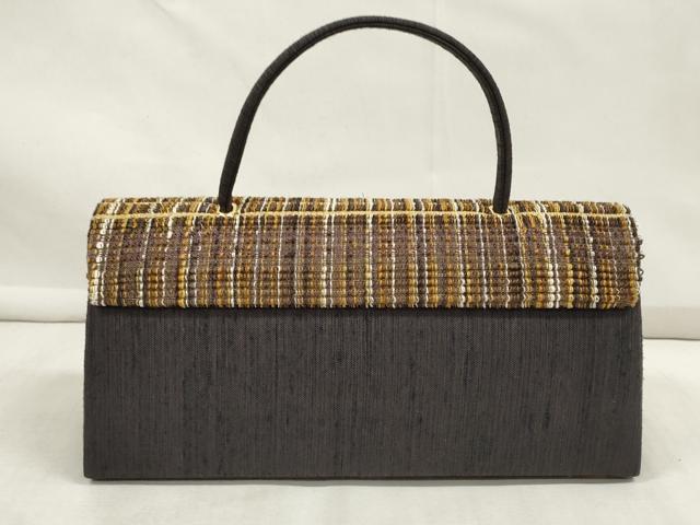平和屋本店■和装小物　和装バッグ　ハンドバッグ　ツイード　金糸　逸品　未使用　DZAA10975kh5 平和屋本店○和装小物 和装バッグ ハンドバッグ ツイード 金糸 逸品 未