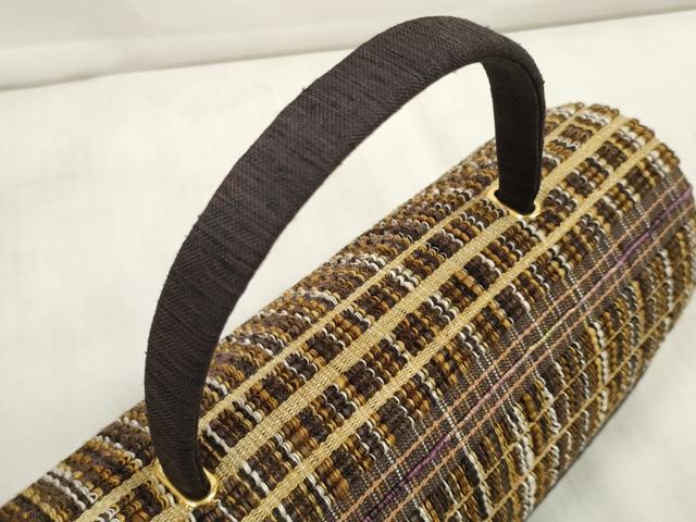平和屋本店○和装小物 和装バッグ ハンドバッグ ツイード 金糸 逸品 未