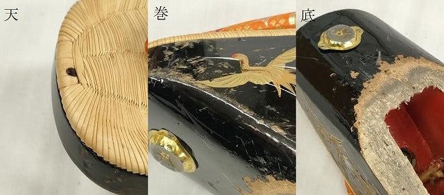平和屋本店■和装小物　ぽっくり下駄　こっぽり・おこぼ下駄　畳表　金蒔絵　群れ鶴　逸品　DZAA10977kh5
