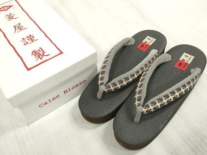 平和屋本店●和装小物 菱屋 Calen Blosso カレンブロッソ カフェ草履 Мサイズ 逸品 未使用 DZAA10993kh5