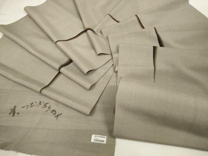 平和屋本店●小紋 反物 着尺 紬ちりめん 立筋ぼかし 逸品 未使用 DZAA11090kh5