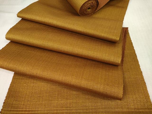 平和屋本店●極上 本場黄八丈 名古屋帯 帯反物 逸品 未使用 DZAA11097kh5