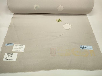 平和屋本店●小紋 反物 着尺 雪輪舞色紙文 逸品 未使用 DZAA11105kh5
