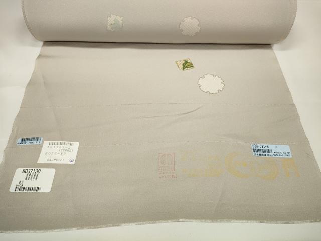 平和屋本店●小紋 反物 着尺 雪輪舞色紙文 逸品 未使用 DZAA11105kh5