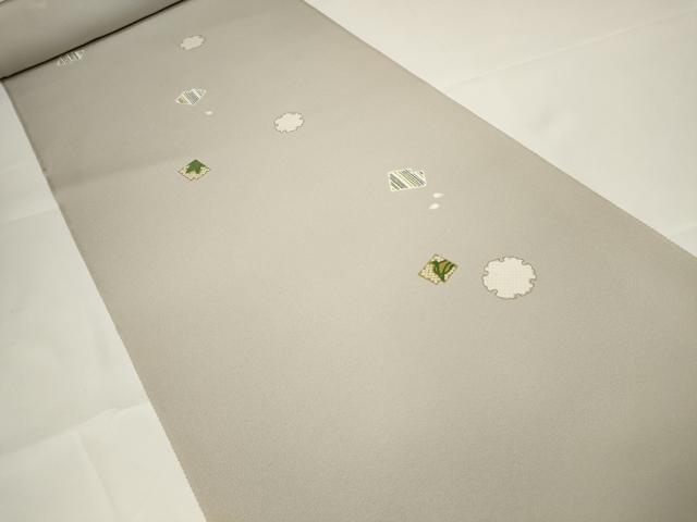 平和屋本店●小紋 反物 着尺 雪輪舞色紙文 逸品 未使用 DZAA11105kh5