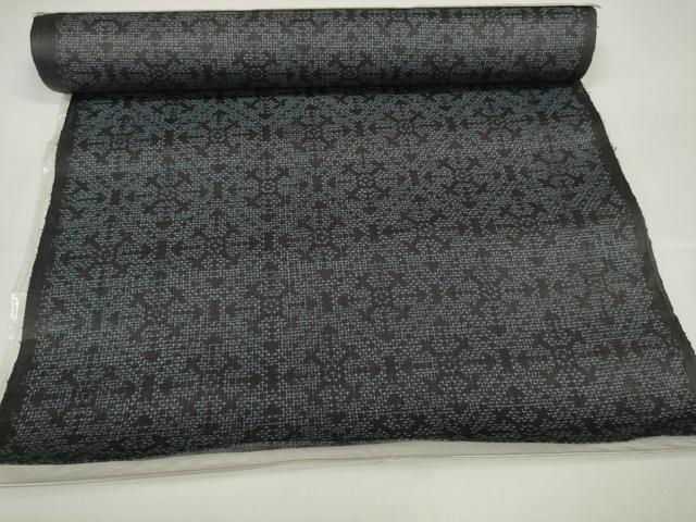 平和屋本店■極上　夏物　石川県指定無形文化財　能登上布　本麻手織上布　反物　着尺　菱　証紙付き　麻　逸品　未使用　DZAA11108kh5