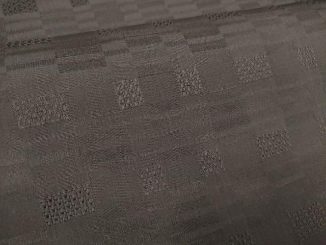 平和屋本店●極上 色無地 反物 着尺 変わり織 赤墨色 逸品 未使用 DZAA11127kh5
