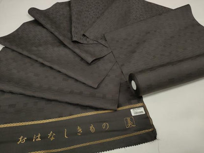 平和屋本店●極上 色無地 反物 着尺 変わり織 赤墨色 逸品 未使用 DZAA11127kh5