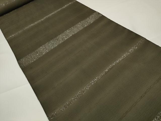 平和屋本店●極上 紬 反物 着尺 吉野織 吹雪模様 媚茶色 逸品 未使用 DZAA11128kh5