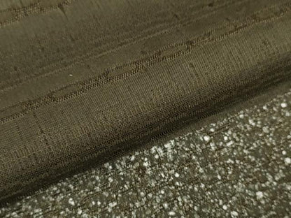平和屋本店●極上 紬 反物 着尺 吉野織 吹雪模様 媚茶色 逸品 未使用 DZAA11128kh5