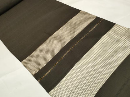 平和屋本店■極上　紬　反物　着尺　めがね織　金彩　八掛付き　逸品　未使用　DZAA11131kh5
