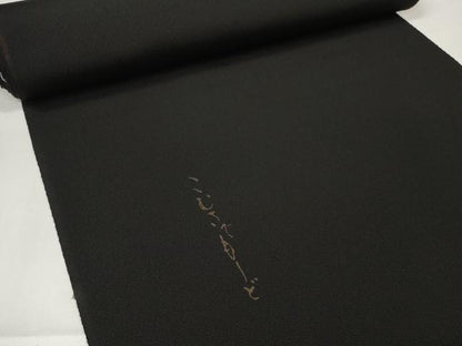 平和屋本店●極上 こむさでもーど・COMME CA DU MODE 付下げ 反物 着尺 枝菊 黒地 八掛付き 逸品 未使用 DZAA11133kh5