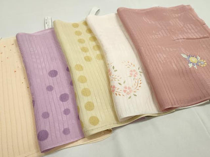 平和屋本店＊夏物 和装小物 帯揚げ5枚 正絹 逸品 未使用 DZAA11140kh5