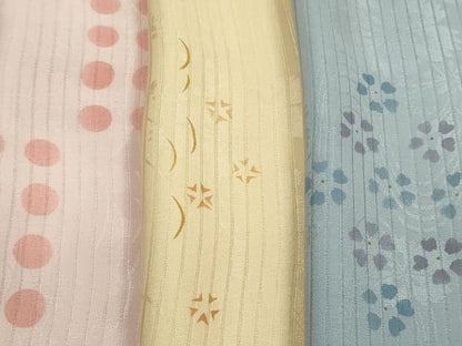 平和屋本店■夏物　和装小物　帯揚げ5枚　正絹　逸品　未使用　DZAA11141kh5　