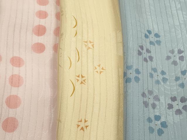 平和屋本店■夏物　和装小物　帯揚げ5枚　正絹　逸品　未使用　DZAA11141kh5　