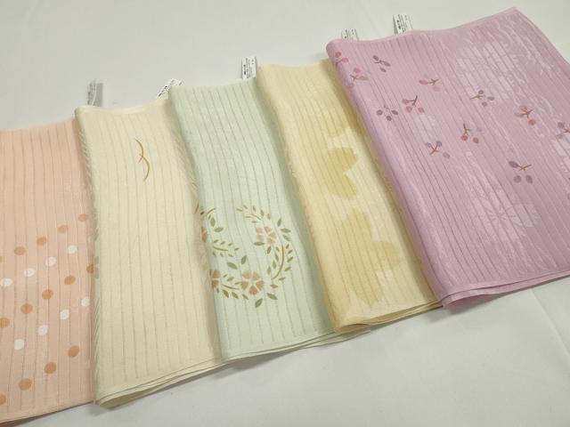 平和屋本店＊夏物 和装小物 帯揚げ5枚 正絹 逸品 未使用 DZAA11142kh5