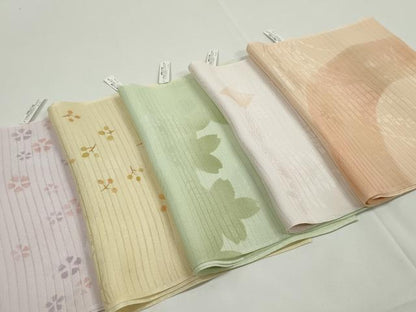 平和屋本店■夏物　和装小物　帯揚げ5枚　正絹　逸品　未使用　DZAA11145kh5　