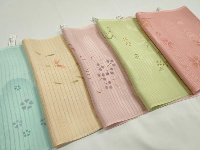 平和屋本店＊夏物 和装小物 帯揚げ5枚 正絹 逸品 未使用 DZAA11151kh5