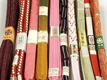 平和屋本店■和装小物　帯締め10本　佐賀錦　笹浪組　金銀糸　松坂屋・大丸扱い　逸品　未使用　DZAA11158kh5