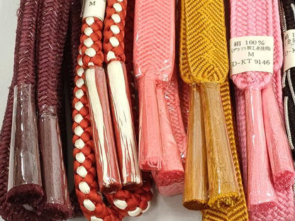 平和屋本店■和装小物　帯締め10本　佐賀錦　笹浪組　金銀糸　松坂屋・大丸扱い　逸品　未使用　DZAA11158kh5