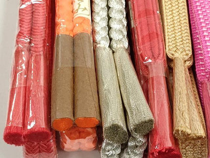 平和屋本店■和装小物　帯締め10本　佐賀錦　奈良組　くみ紐　金銀糸　逸品　未使用　DZAA11159kh5