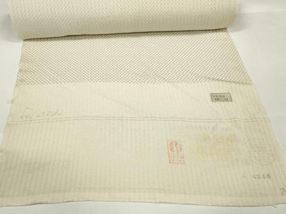 平和屋本店■小紋　反物　着尺　絹ちりめん　葵　逸品　未使用　DZAA11171kh5