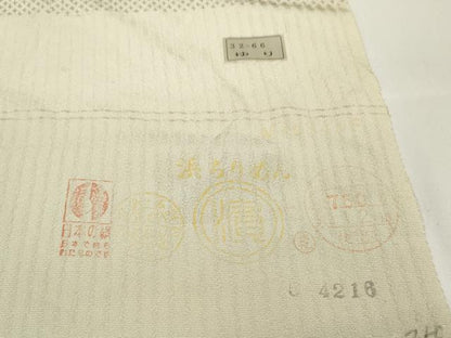 平和屋本店■小紋　反物　着尺　絹ちりめん　葵　逸品　未使用　DZAA11171kh5
