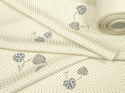 平和屋本店■小紋　反物　着尺　絹ちりめん　葵　逸品　未使用　DZAA11171kh5