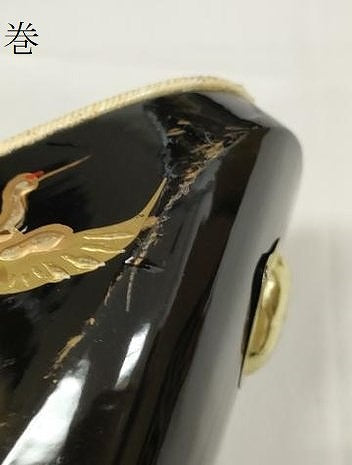 平和屋本店■和装小物　ぽっくり下駄　こっぽり・おこぼ下駄　畳風　金蒔絵　群れ鶴　逸品　DZAA11205kh5