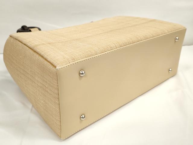 平和屋本店■極上　夏物　喜如嘉の芭蕉布　和装小物　和装バッグ　手積み芭蕉糸100％　こもれび工房　証紙付　逸品　未使用　DZAA11225kh5
