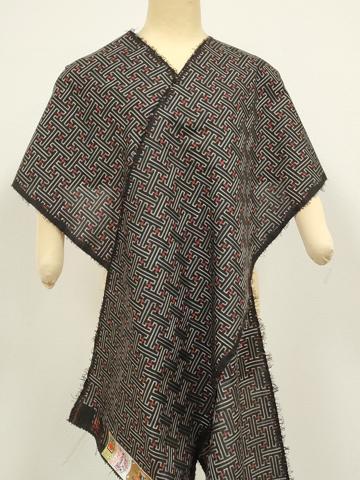 平和屋本店■希少　本場大島紬　龍郷絣　秋名バラ　反物　着尺　作田秋永作　証紙付き　逸品　未使用　DZAA11255kh5
