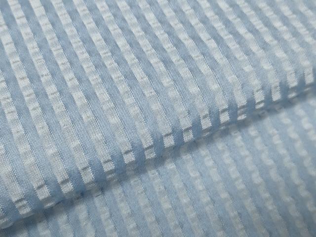 平和屋本店●紬　米沢織　反物　着尺　雅　縞　東匠猪俣謹製　逸品　未使用　DZAA11267kh5