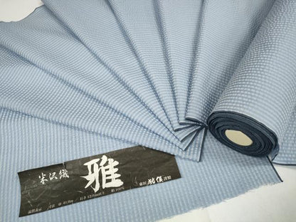 平和屋本店●紬　米沢織　反物　着尺　雅　縞　東匠猪俣謹製　逸品　未使用　DZAA11267kh5