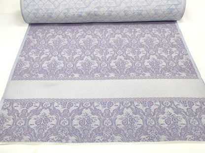 平和屋本店●極上　お召　反物　着尺　洋花文　逸品　未使用　DZAA11272kh5