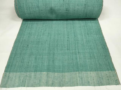 平和屋本店■希少　浦野理一　経節紬　反物　着尺　青緑色　三越扱い　逸品　未使用　DZAA11274kh5