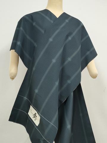 平和屋本店●極上　越後十日町紬　反物　着尺　奏　間道　蕪重織物謹製　逸品　未使用　DZAA11276kh5