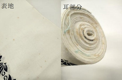 平和屋本店∴夏物 竺仙鑑製 浴衣 反物 着尺 花唐草文 証紙付き 綿 逸品 未使用 DZAA11285kh5