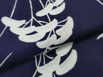 平和屋本店∴夏物 竺仙鑑製 浴衣 反物 着尺 草花 証紙付き 綿 逸品 未使用 DZAA11290kh5