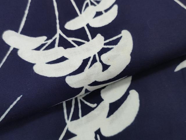 平和屋本店∴夏物 竺仙鑑製 浴衣 反物 着尺 草花 証紙付き 綿 逸品 未使用 DZAA11290kh5