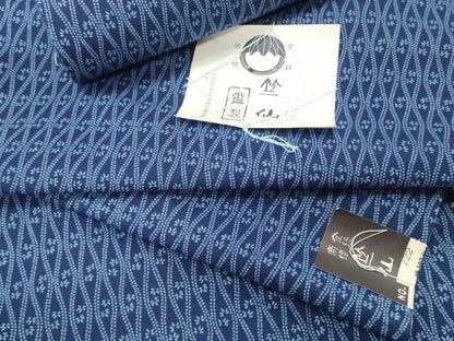 平和屋本店∴夏物 竺仙鑑製 浴衣 反物 着尺 立涌花文 証紙付き 大丸扱い 綿 逸品 未使用 DZAA11292kh5