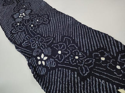 平和屋本店∴極上 夏物 浴衣 有松鳴海絞り 反物 着尺 湯のし前 花繋ぎ 綿 逸品 未使用 DZAA11302kh5