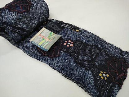 平和屋本店∴極上 夏物 浴衣 有松鳴海絞り 反物 着尺 湯のし前 朝顔 証紙付き 綿 逸品 未使用 DZAA11303kh5