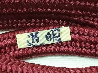 平和屋本店●極上 有職組紐道明 帯締め 冠組 蘇芳色 宮内庁御用 国立博物館御用 東京芸術大学御用 逸品 未使用 DZAA11332kh5