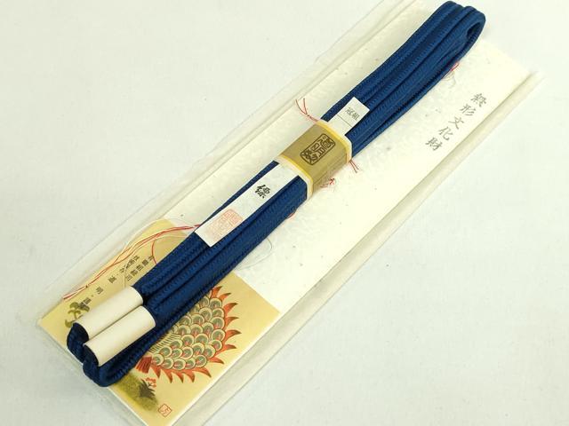 平和屋本店●極上 有職組紐道明 帯締め 冠組 縹 宮内庁御用 国立博物館御用 東京芸術大学御用 逸品 未使用 DZAA11380kh5