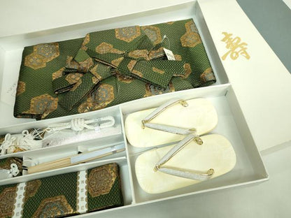 平和屋本店■極上　七五三　男の子　3歳　行灯袴　小物セット　縞　箱付き　逸品　未使用　DZAA11387kh5