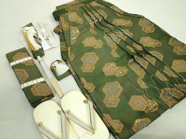 平和屋本店■極上　七五三　男の子　3歳　行灯袴　小物セット　縞　箱付き　逸品　未使用　DZAA11387kh5