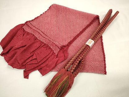 平和屋本店●和装小物 帯締め・帯揚げセット 逸品 未使用 DZAA11452kh5